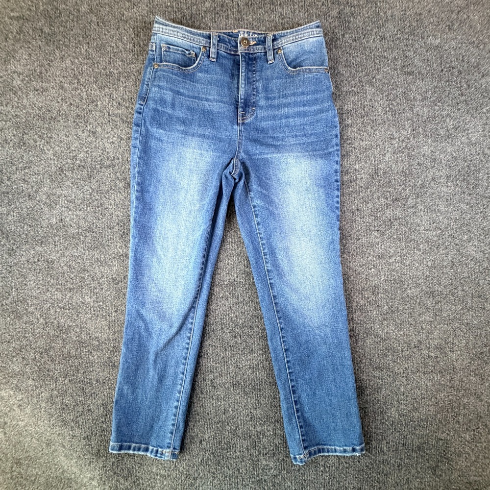 Style & Co Jeans Womens 2P Blue Denim Stretch All Day Comfort‎ Classic Slim Leg
